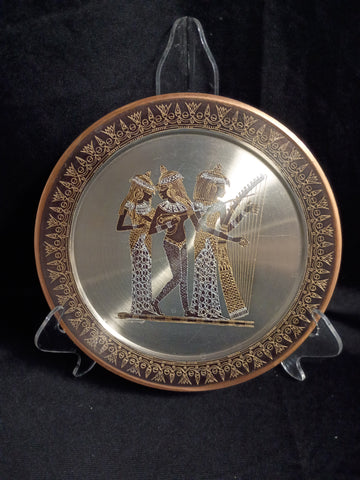 VTG Egyptian Metallic Decorator Plate