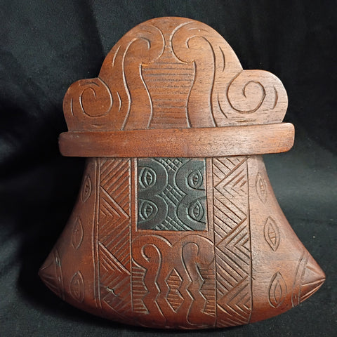 Carved Wooden Ulu or Bell