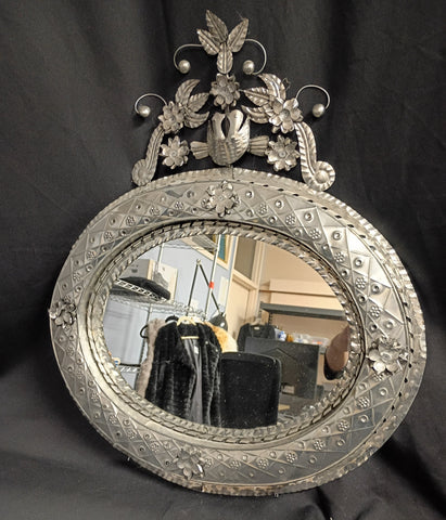Artisan Mexican Punched Tin Mirror