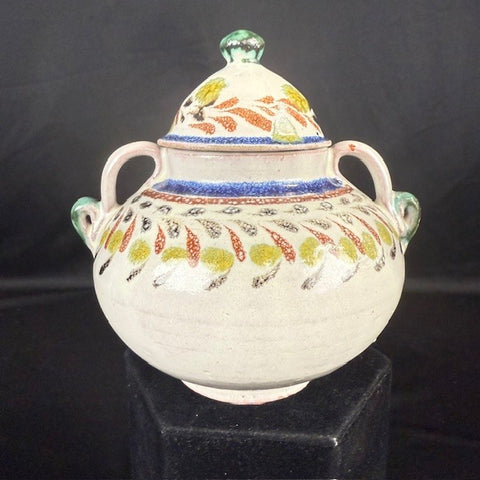 Lidded Majolica Jar