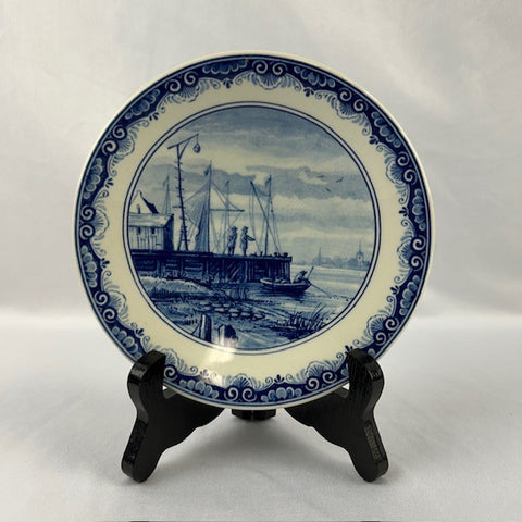 Delft Harbor Scene Plate