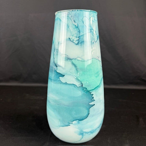 Tie Dye Glass Vase