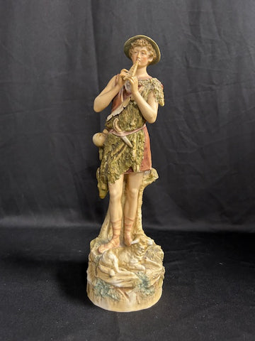 VTG Royal Dux Shepherd Boy Sculpture