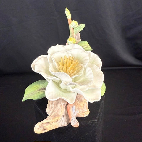 VTG White Camellia Figurine by Lefton