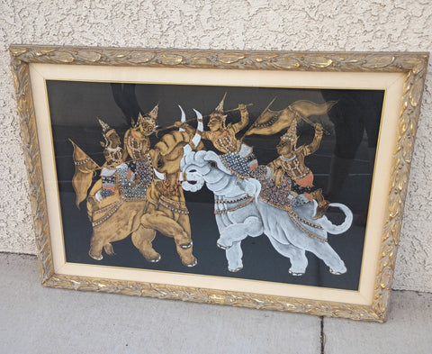 VTG Thai Silk Painting
