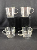 Set of 4 Villeroy & Boch Insulated Glass Mugs