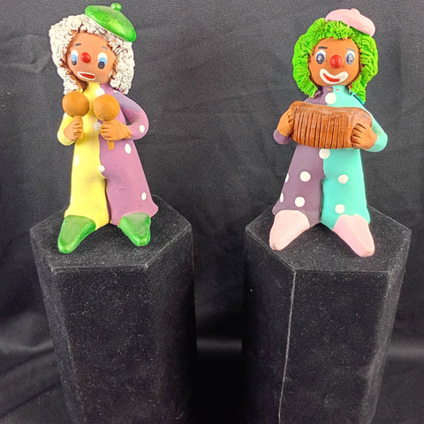 Folk Art Clown Figurines