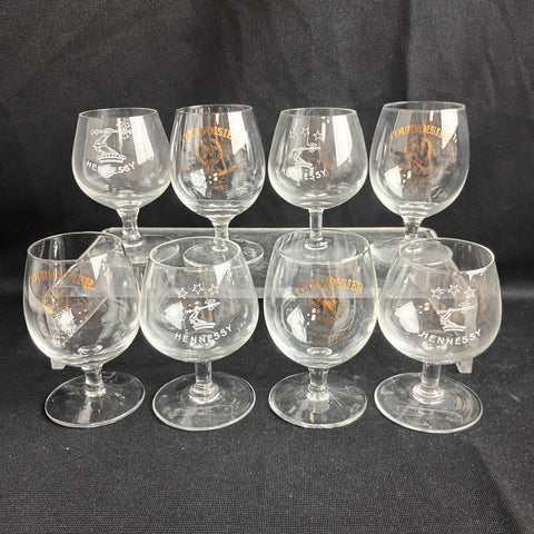 Lot of 8 Hennessey & Courvoisier Snifters