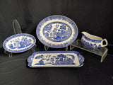 VTG Blue Willow 4 Pc Serving Set