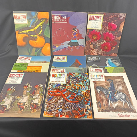 Lot of 12 VTG Arizona Highways Magazines (1959 - 1971)