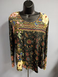 Johnny Was Long Sleeve Tee Sz Medium