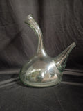 Handblown Green Glass Decanter