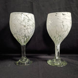 Mexican Art Glass Wine Goblets
