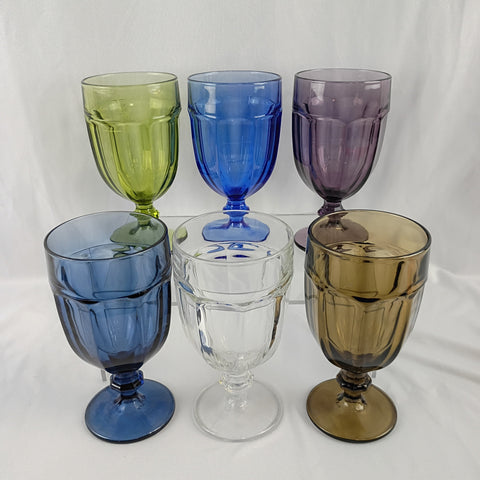 Set of 6 Multicolor Goblets