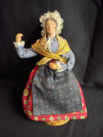 Terra-Cotta Santon France Cheerful Villager Doll