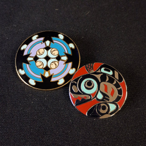 Two VTG Inuit Enamel Pins