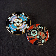 Two VTG Inuit Enamel Pins