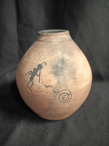 Petroglyph Earth Tone Vase