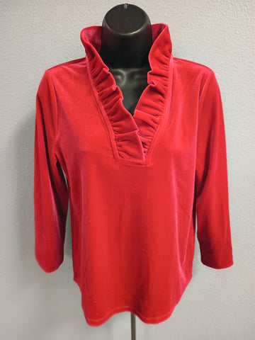 Soft Surroundings Plush Ruffled Top