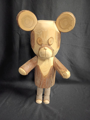 Rustic Wood Carved Bear
