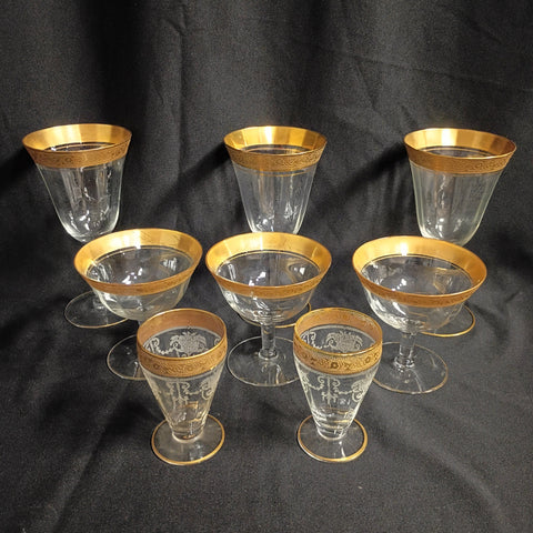 VTG Tiffin Franciscan Rambler Rose Glasses