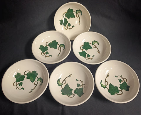VTG Metlox Poppytrail California Ivy Six Soup Bowls