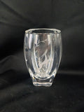 VTG Swedish Etched Deer Art Glass Vase