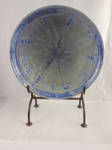 Large Centerpiece Bowl on Iron Stand