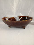 VTG Covina tri footed pottery bowl