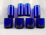 Cobalt Libbey Rocks & Tumbler Glasses