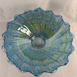 Art Glass Glitter Swirl Serving Bowl