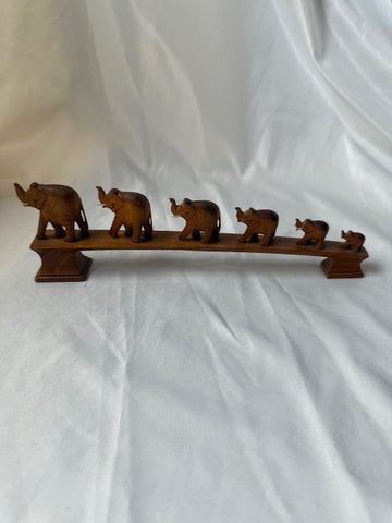 VTG Wooden Elephant Sculpture