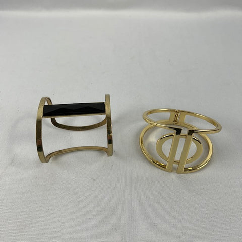Lot of 2 Modernist Cuff Bracelets