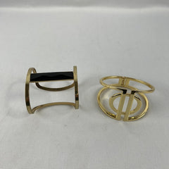 Lot of 2 Modernist Cuff Bracelets