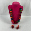 Groovy Wooden Necklace & Earrings Set