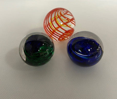 Lot of 3 Art Glass Paperweights