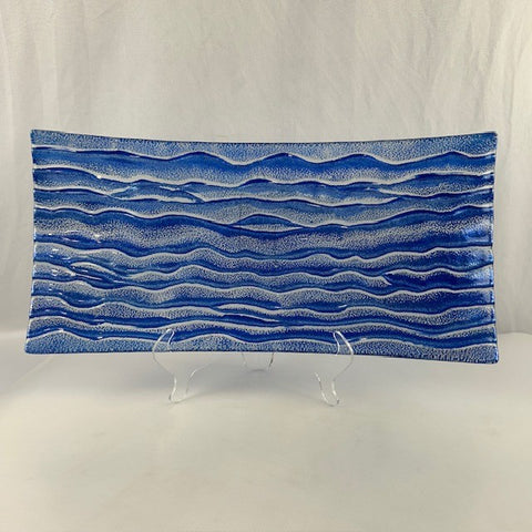 Wavy Cast Glass Platter