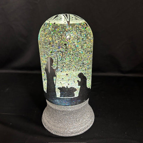 NIB Nativity Glitter Globe