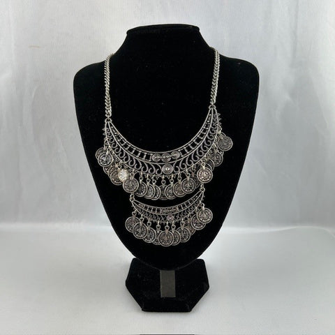 VTG Boho Dangling Coins Necklace