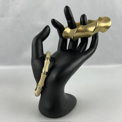 Lot of 2 VTG Faux Bamboo Bangles