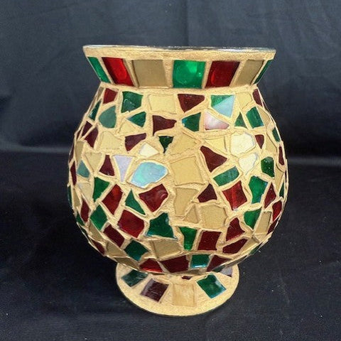 Mosaic Stained Glass Vase