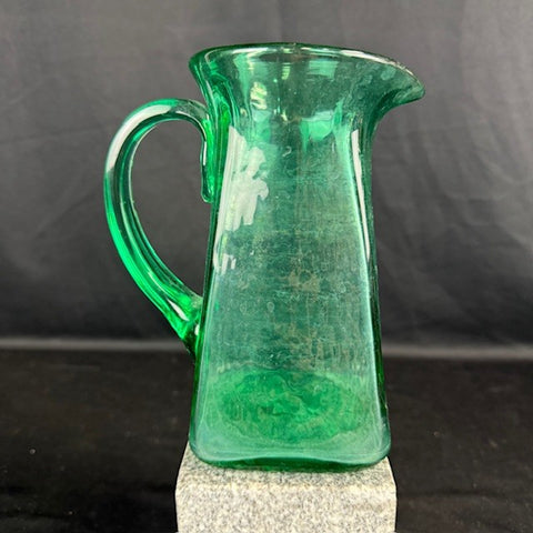 Blenko Glass Green Pitcher