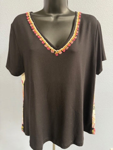 CAITE Short Sleeve Blouse Size M