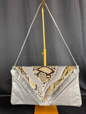 VTG Gray Leather & Snake Skin