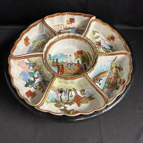 VTG Fujita Kutani 7Pc Japanese Lazy Susan