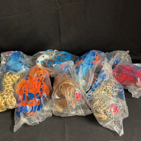 New Set of 9 Avon Full O'Beans Stuffed Animals