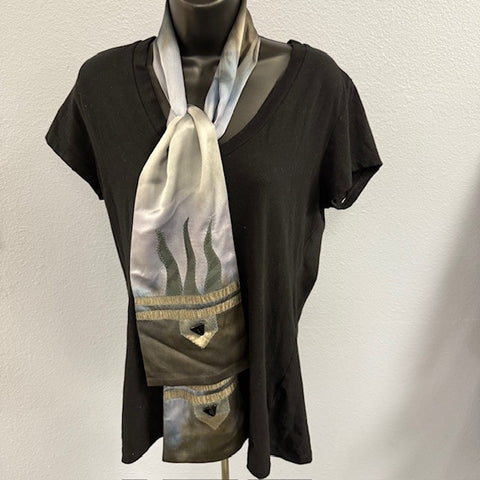 Abstract Silk Scarf