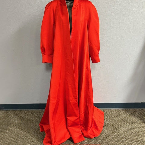 Victor Costa Red Opera Maxi Evening Coat