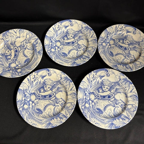 VTG Copeland & Garrett Blue Cherub Plates