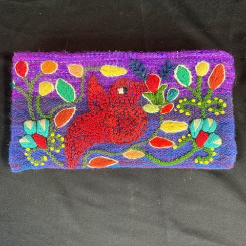 Handmade Embroidered Floral Design Clutch